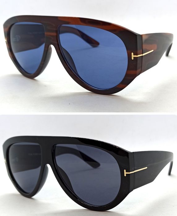 Tom Ford очки маска унисекс массивные черные и коричневые тигровые