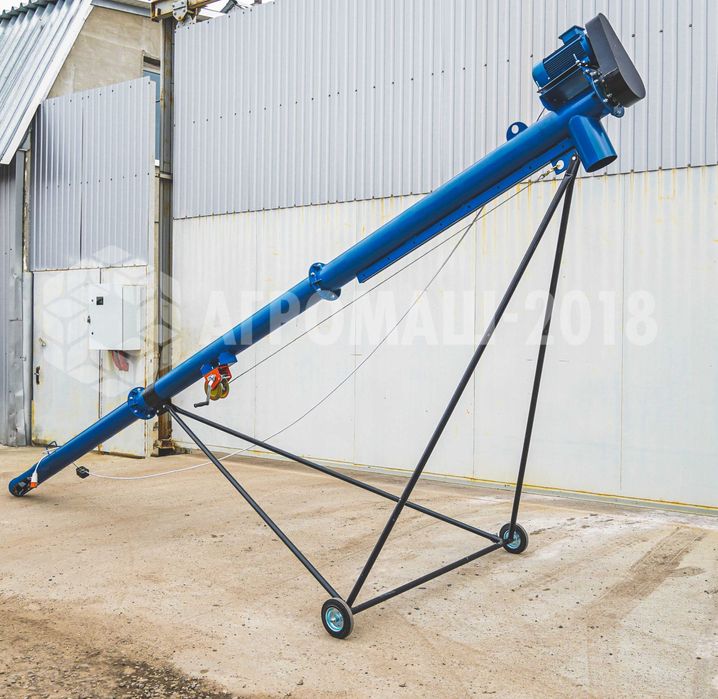 Транспортер для зерна. Шнековый погрузчик. Шнек 108х8000х380В