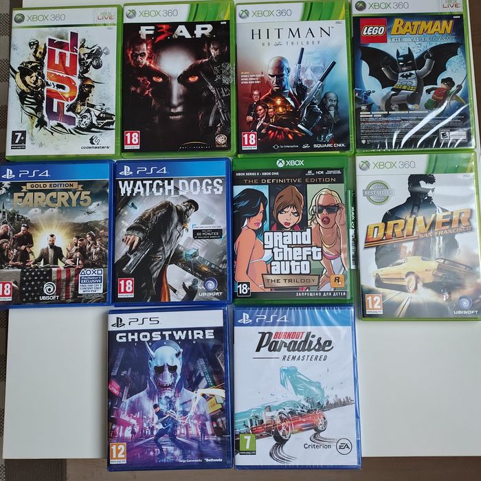 Игры Playstation 2, Xbox 360, Series X, Playstation 5