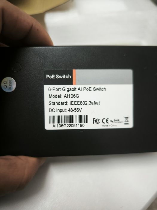 PoE Gigabit AI de 6 portas Hored AI106G