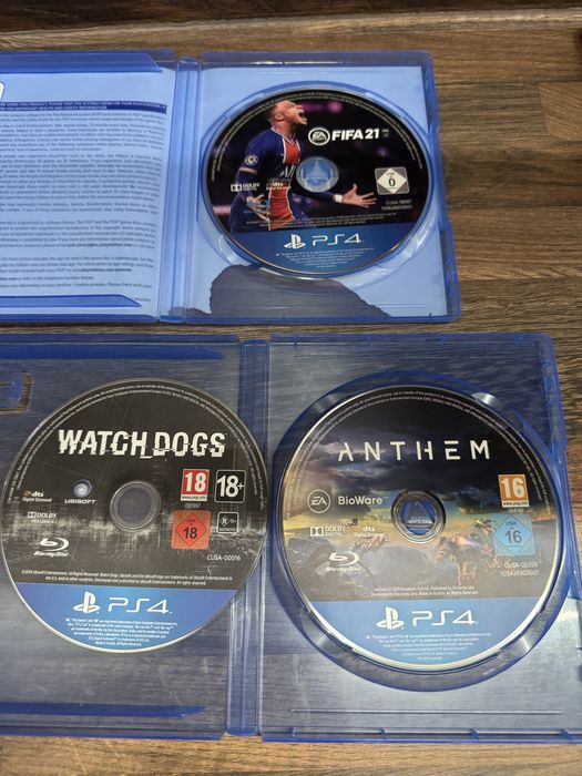 PlayStation Ps 4 Pakiet gier Fifa 21 Watch Dogs Anthem!