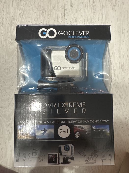 j Kamera sportowa i wideorejestrator GoClever DVR Extreme Silver 2w1