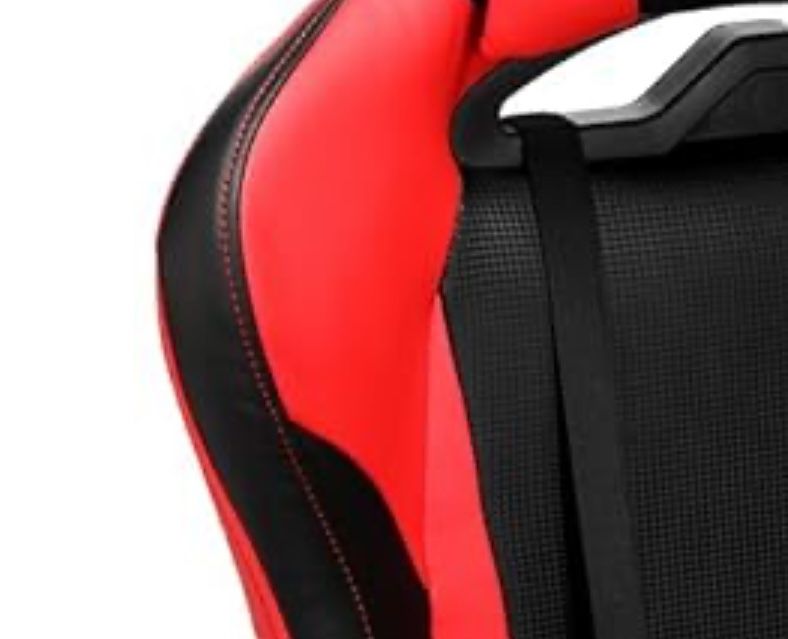 Krzesło biurowe gamingowe regulowane czarne czerwone