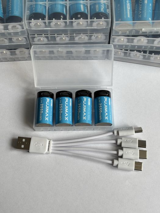 Акомуляторна батарея CR123A PUJIMAX   2550 mah Litium Type-C
