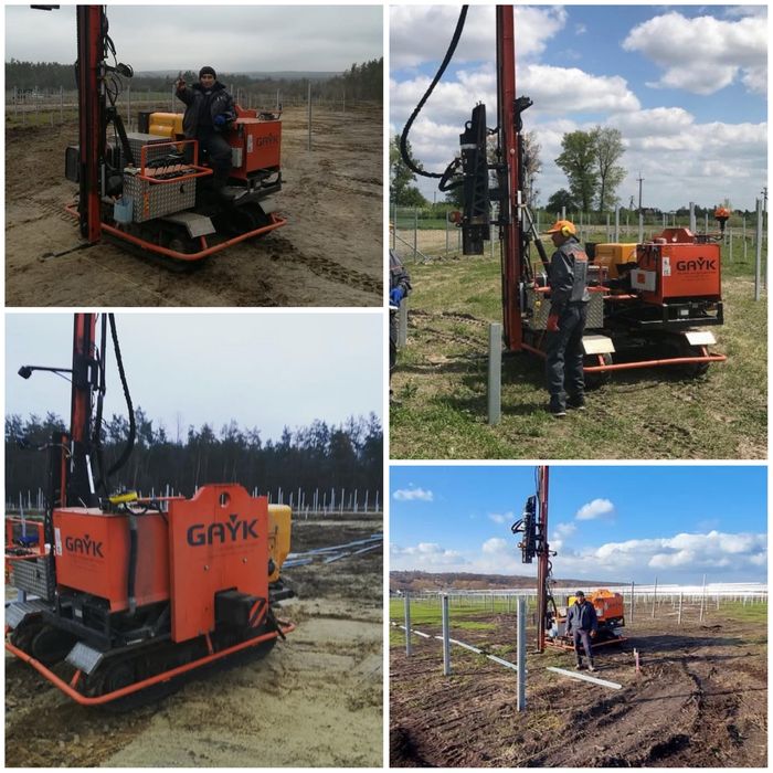 Забивка паль. Сонячні електростанціі. СЄС. Забивка свай! Gayk HRE 3000