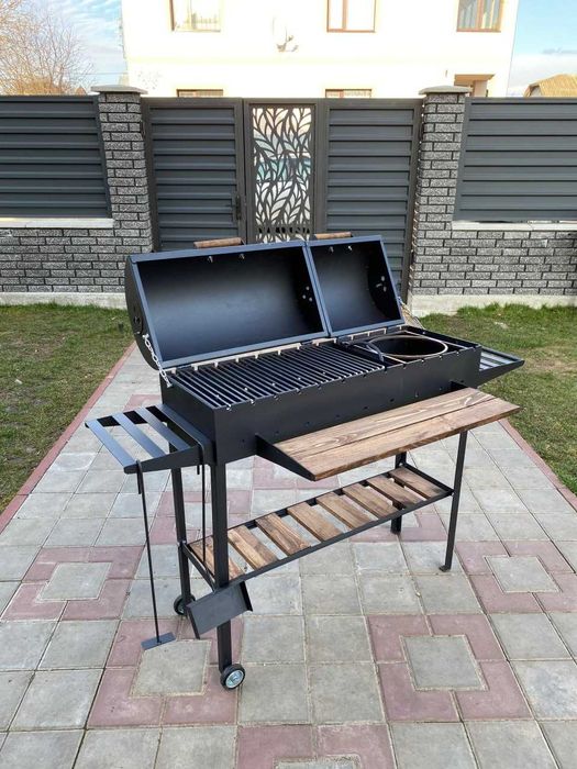 НАДІЙНИЙ! Мангал-гриль-барбекю з підставкою під казан метал 5 мм