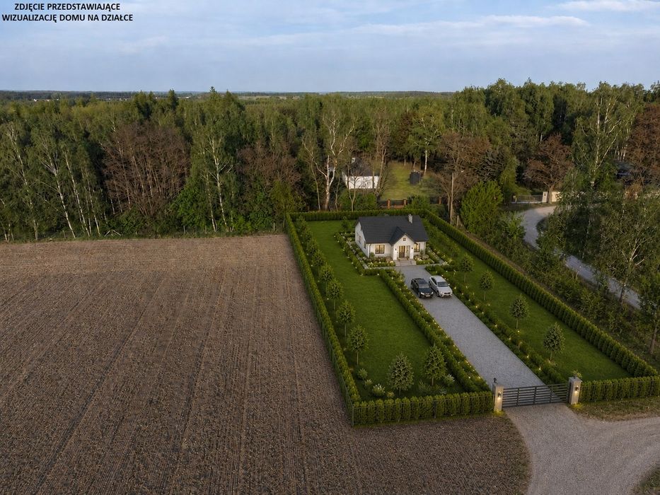Działka budowlana Strobów 1179 m², media w drodze - Widok 5