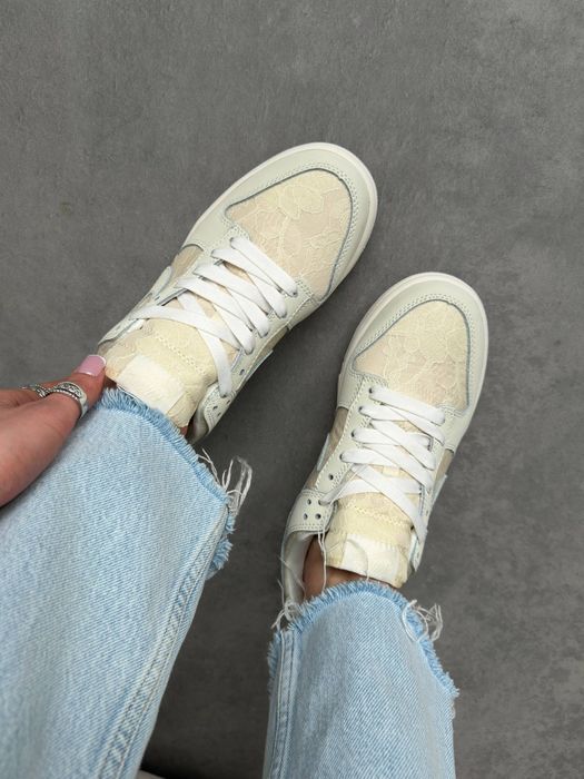 Nike sb dunk low lace pack regal beige трендові жіночі кросівки найк сб данк