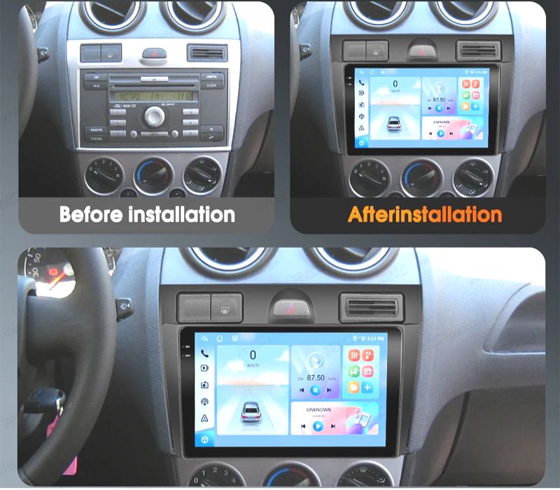 RÁDIO GPS ANDROID 13 FORD FIESTA 02-08