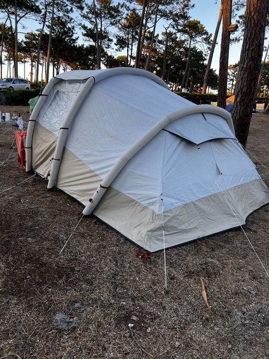 QUECHUA Tenda de Campismo Insuflável Air Seconds 4.1 Fresh & Black 4 Pessoas Bege