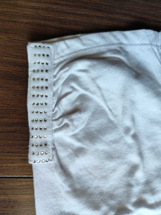 Новые белые лосины капри со стразами Idexe, на девочку 11-12 / 146-152