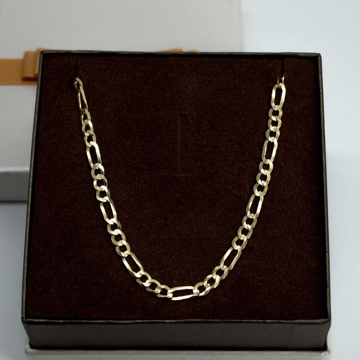 Złoty łańcuszek 585 9,48gram 60cm Figaro 4mm Pełny Nowy WYSYŁKA GRATIS