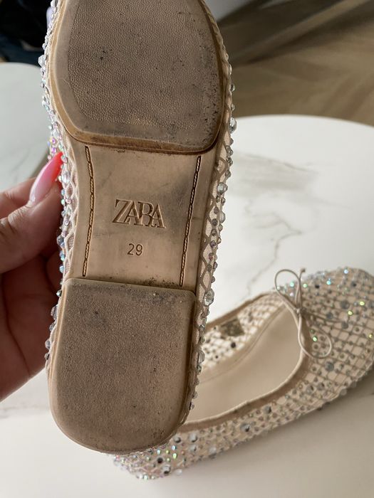 Buty baleriny świecące cekiny zara rozmiar 29