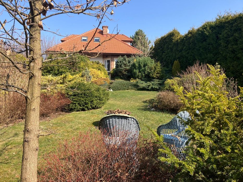 Dom z tarasem i ogrodem