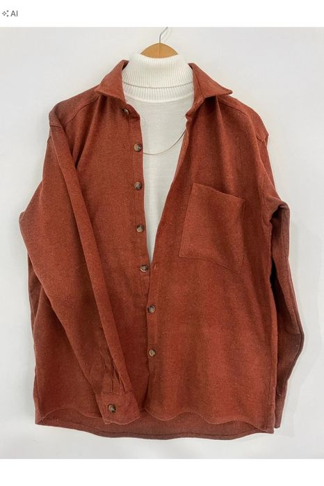 Męska koszula casual prążkowana w stylu vintage l 5ia