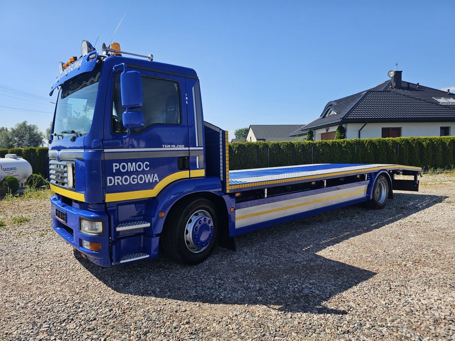 Man tgm 18.280 laweta pomoc drogowa najazd dmc 18t klimatyzacja