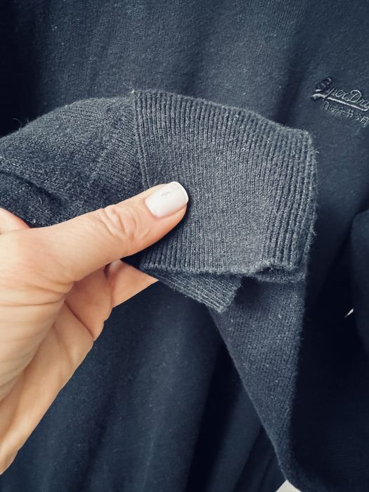 Gładki sweter z kaszmirem_Superdry premium_M