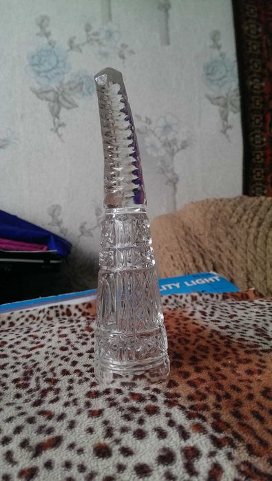 Хрустальный рог изобилия. СССР. Длина 21 см. Новое состояние