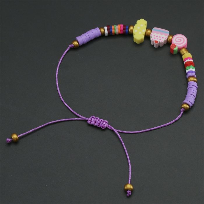 Pulseira/tornozeleira com gelados e doces para as meninas