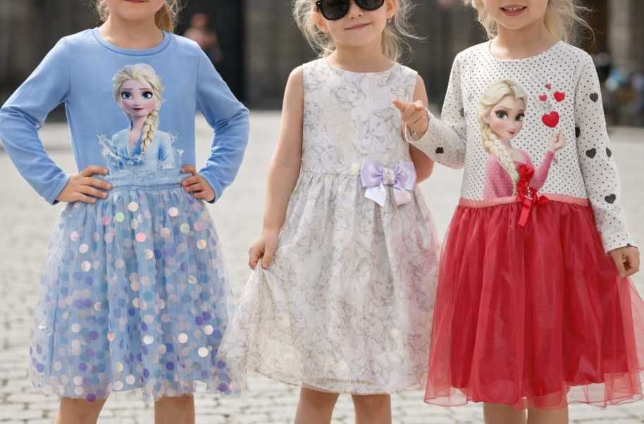 Elsa, Elza, Frozen Kraina Lodu 2 sukienki plus jedna gratis