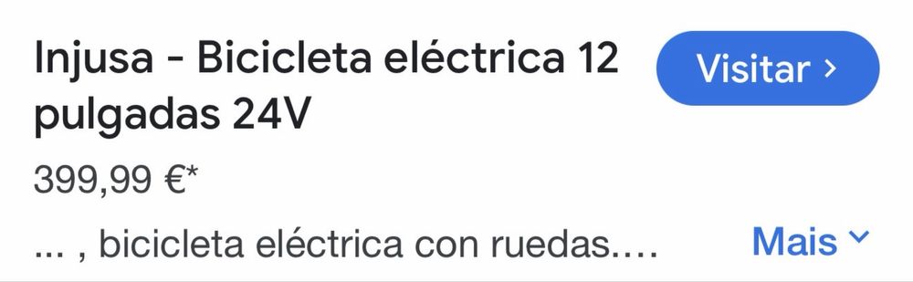 Bicicleta eletrica injusa