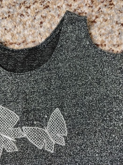 Bluzka damska czarno srebrna