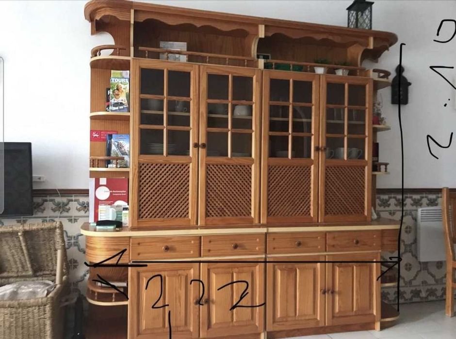 Armário de sala / 4 Módulos pinho