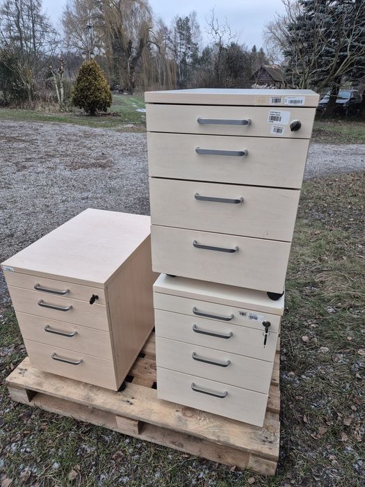 Kontenerek szafka biurowa słupek szuflady kółka