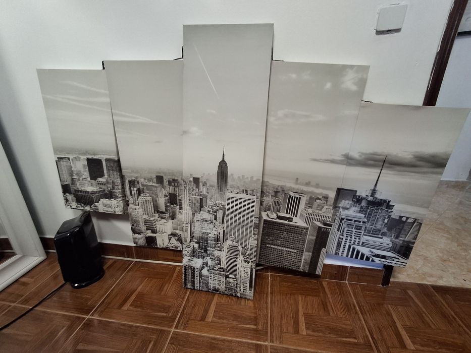 Conjunto de varias telas que formam um quadro Nova Iorque