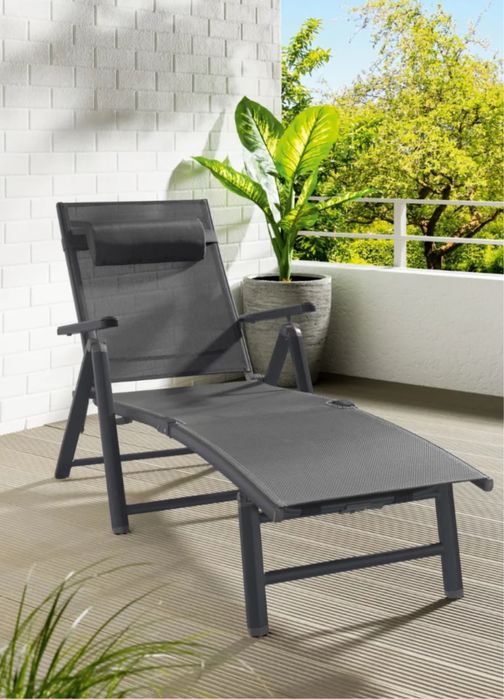 Leżak ogrodowy z zagłówkiem NOWY