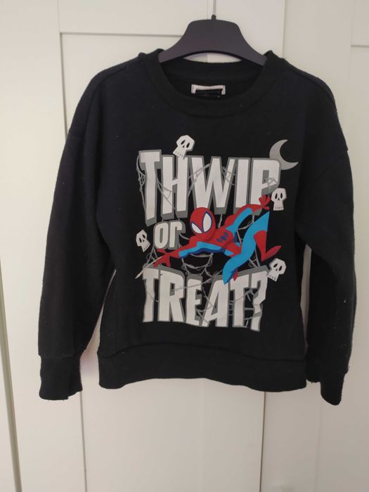 Bluza czarna chłopięca 122 128 spiderman