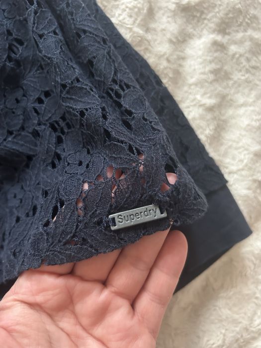 Superdry sukienka koronkowa tuba M/ L czarna