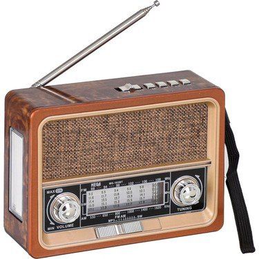 Портативний радіприймач з ліхтариком solar everton, usb(mp3)