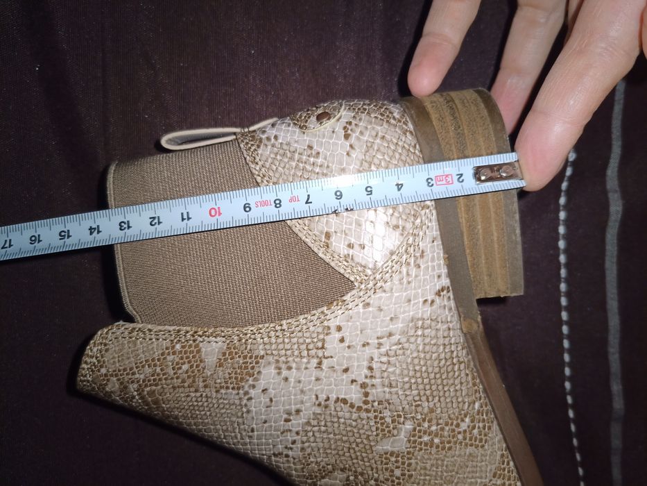 Wężowe Botki Roxy 38 wkładka 24,3 cm wsuwane