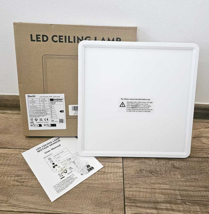 SLOCHI Lampa sufitowa LED z czujnikiem ruchu