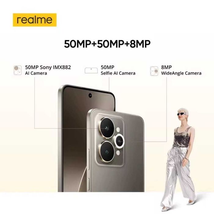 Realme 15 5G Titanium, 8/256 Gb, Amoled 144Hz , NFC, 7000 mAh, Global Version