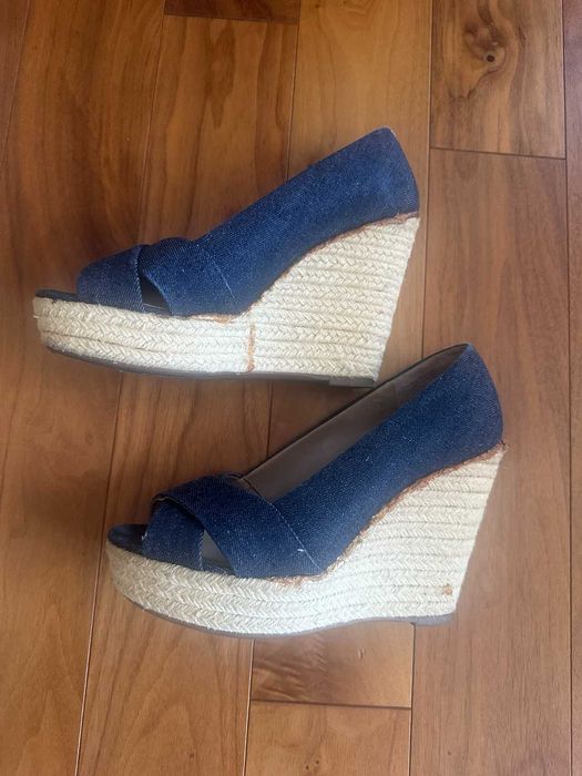 Espadryle Vince Camuto koturn jeans 38,5