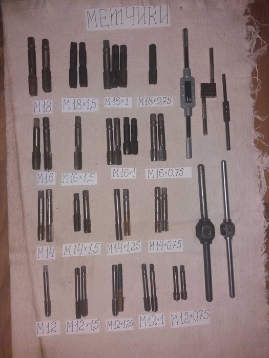 Плашки метчики метричі