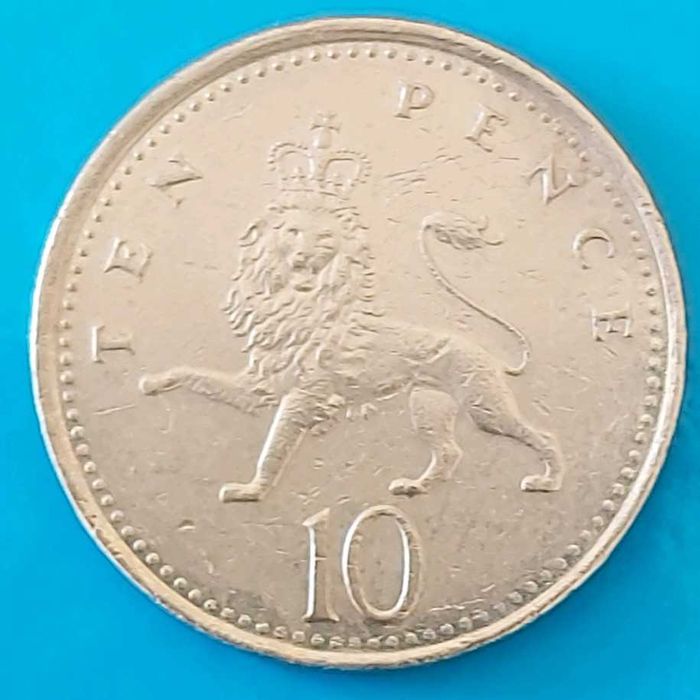 10 Pence de 2002, Reino Unido, Isabel II