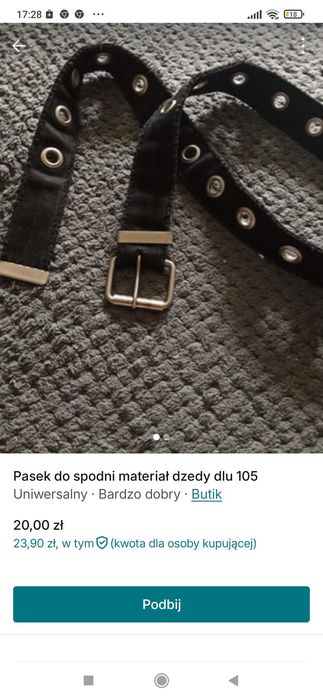 Malo uzywane paski do spodni