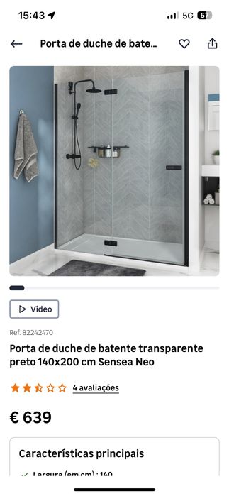 Vidros / Frontal duche Novo Iralbox