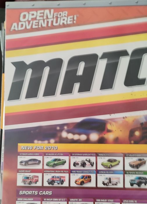 Lote catálogos/posters Matchbox de 2001 a 2010