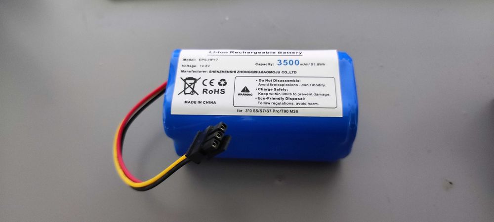 3500 mAh Bateria para aspirador robô compativel 360 S5/S7/S7 PRO/T90