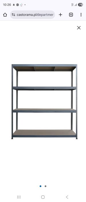 Regał magazynowy metalowy wciskany 180x150x60