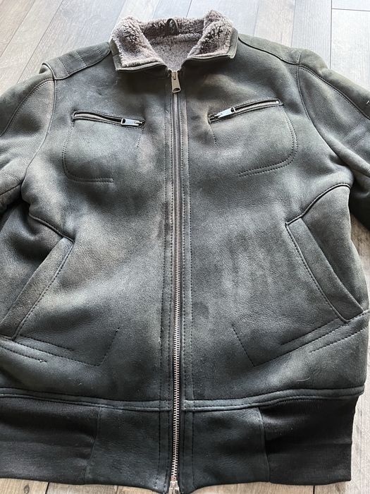 Kożuch krótki męski M (skóra kurtka pilotka)