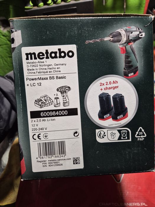 Zestaw, mini wkrętarka metabo wiertarka