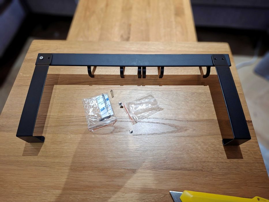 Npfvksa wieszaki na drzwi 6 podwójnych haków czarne