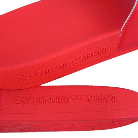 EMPORIO ARMANI EA7 markowe męskie klapki RED
