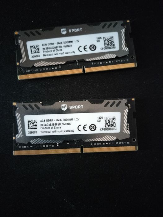 Memórias ddr4 2x8gb 2666mhz SODIMM