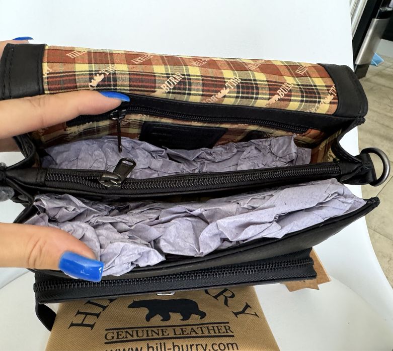 барсетка Кожаная мужская сумка Hill Burry  барсетка шкіряна